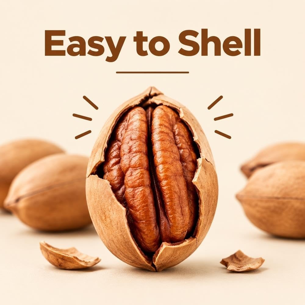 Busta da 120 g di noci pecan tostate con guscio Easy Peel