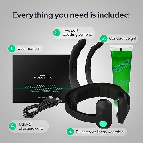 Miniatura 7 de Pulsetto FIT Wellness Wearable con soporte para el nervio vago  Tecnología Neuro patentada para relajación, equilibrio de estrés, enfoque y sueño