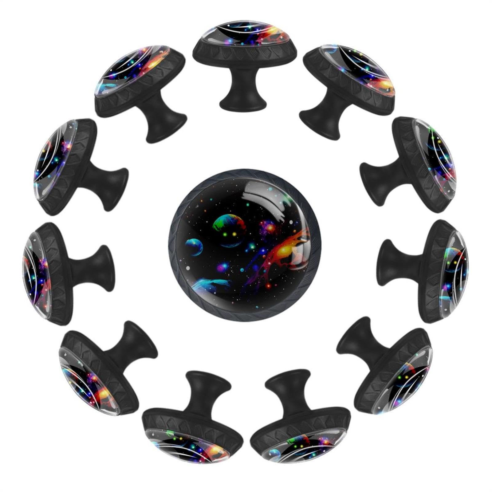 Boutons de tiroir ronds en verre transparent pour relooker vos meubles de cuisine lot de 12