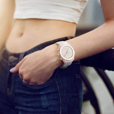 فرق ساعة Moonswatch ، حزام متوافق مع ساعة أوميغا Swatch Moonswatch Speedmaster لا فجوة تصميم منحني سيليكون حزام استبدال للماء لسباحة أوميغا الرجال النساء