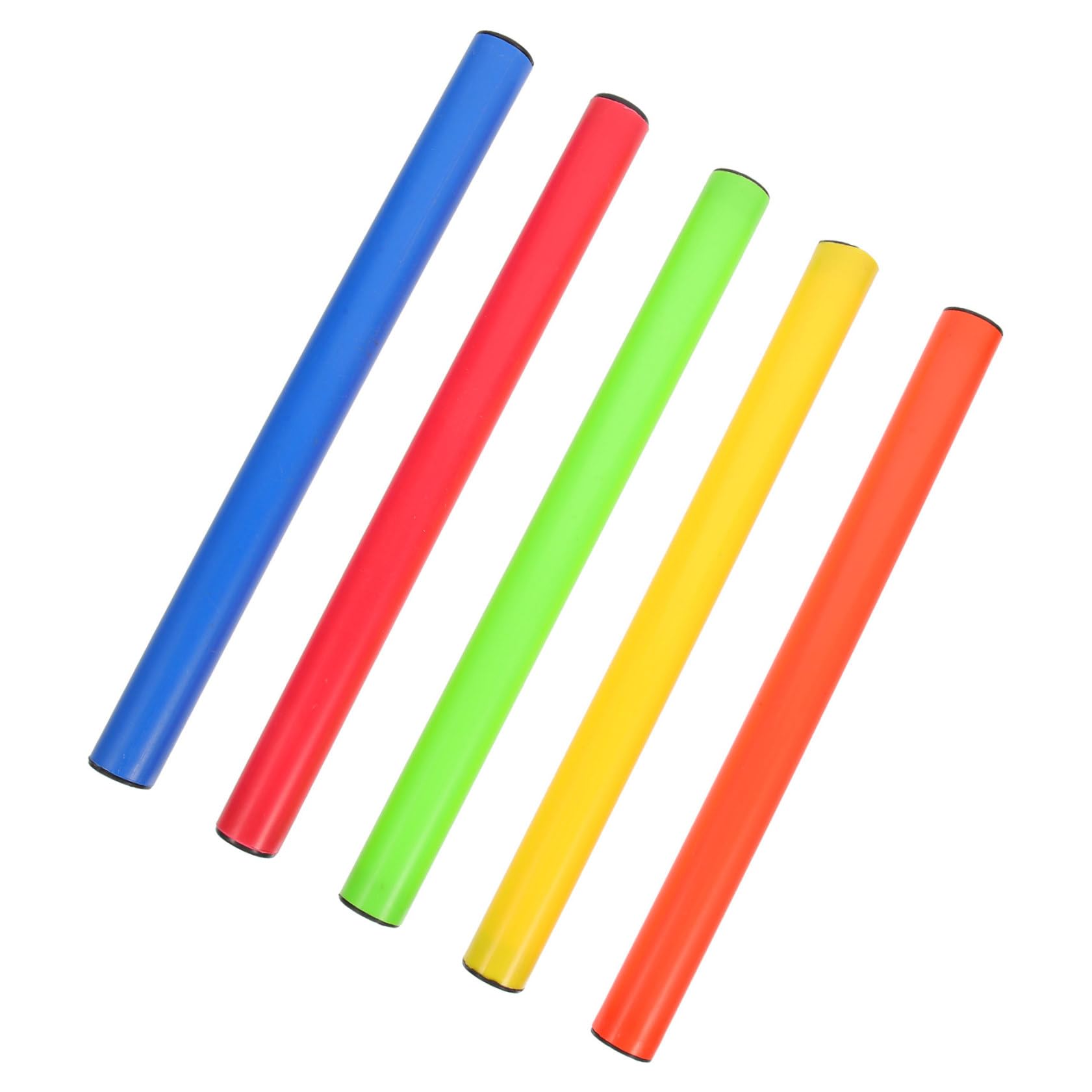 Bâtons de Relais et pour Course D'athlétisme en Plastique 5 Pièces Prise Confortable Surface Antidérapante pour Courses Scolaires en Extérieur