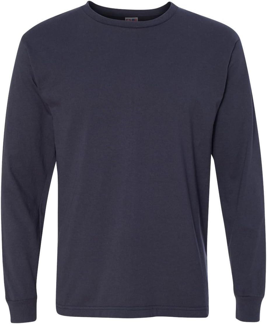 BA5060 Bayside Adult Long Sleeve Tee - NAVY - XL | Amazon.com