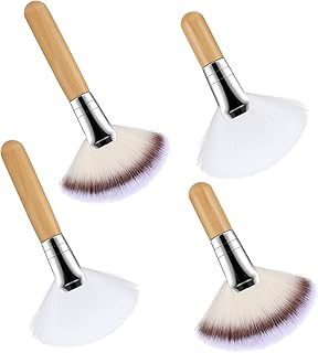 Fluffy Fan Brushes for Facials, 4PCS Esthetic...