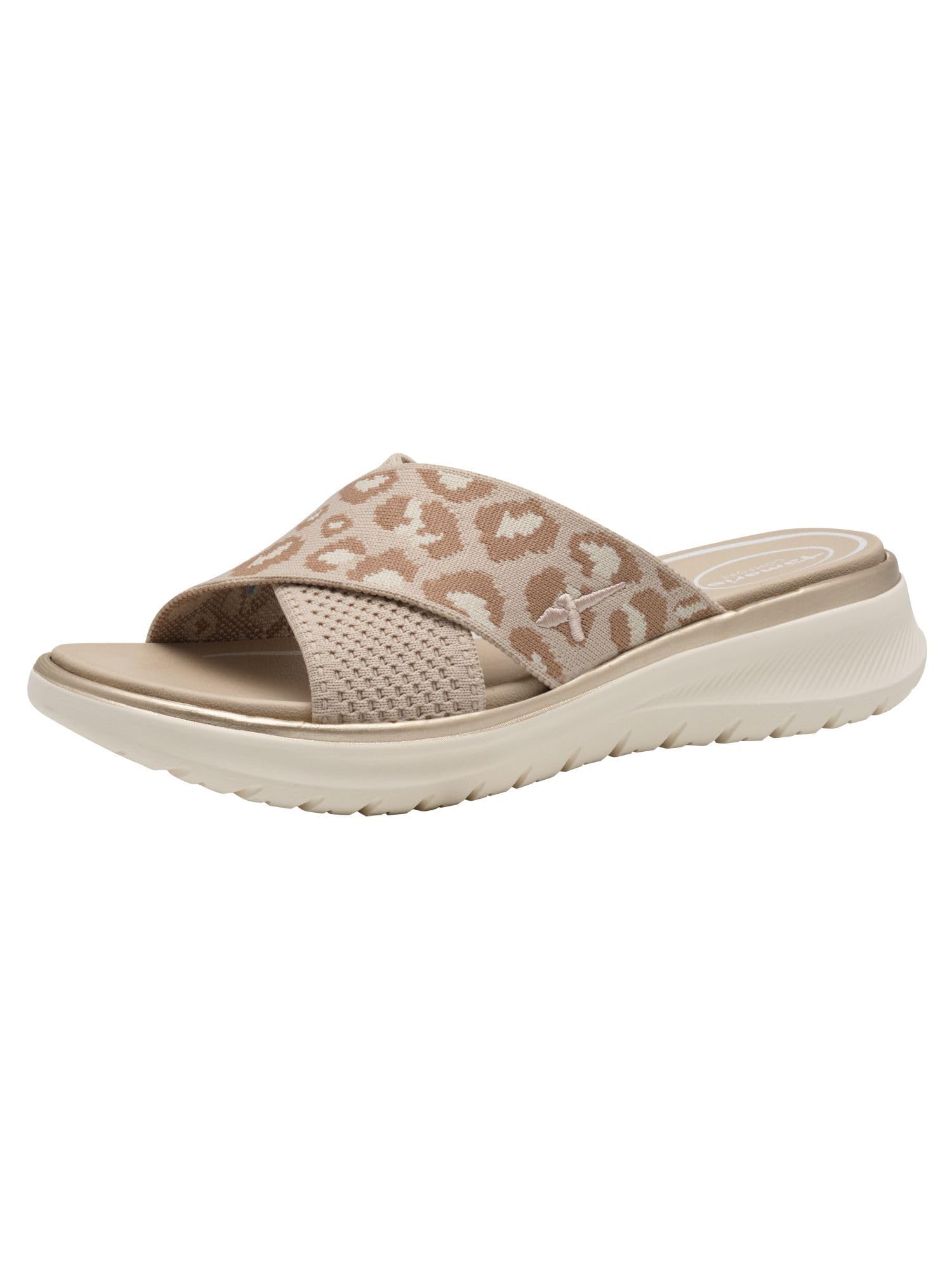 Tamaris Comfort Women’s Mules with Chunky Sole Vegan, Leopard, 7,5 UK
