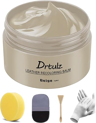 Miniatura 8 de drtulz Color de reparación de cuero, acondicionador de bálsamo de cuero marrón oscuro, restaurador de cuero marrón oscuro, tinte de cuero, kits de