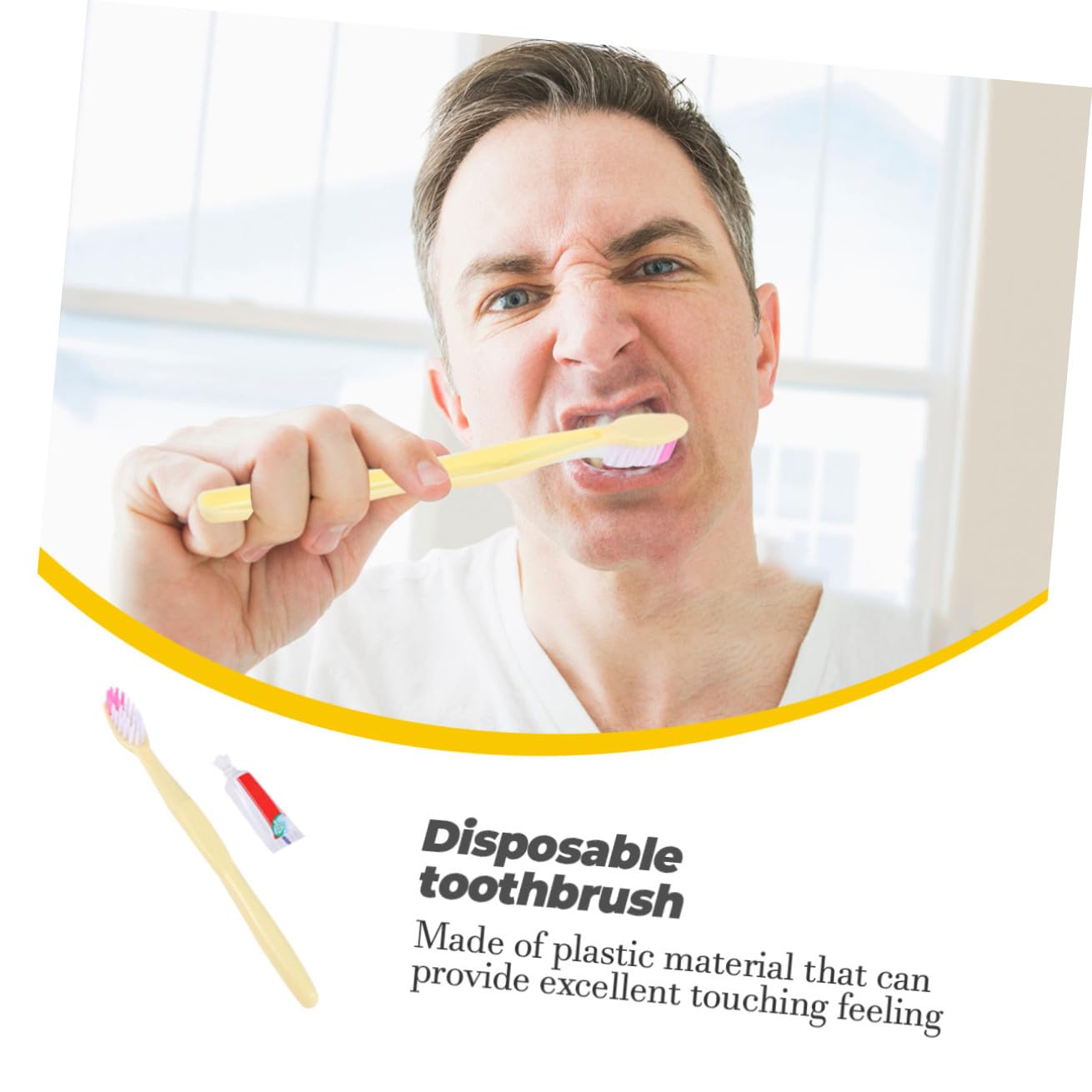 TEHAUX Kit 100 Pezzi Spazzolini da Denti Usa e Getta in Plastica con Dentifricio Piccolo, Portatile e Monouso per Viaggi e Soggiorni in Hotel Stili multipli