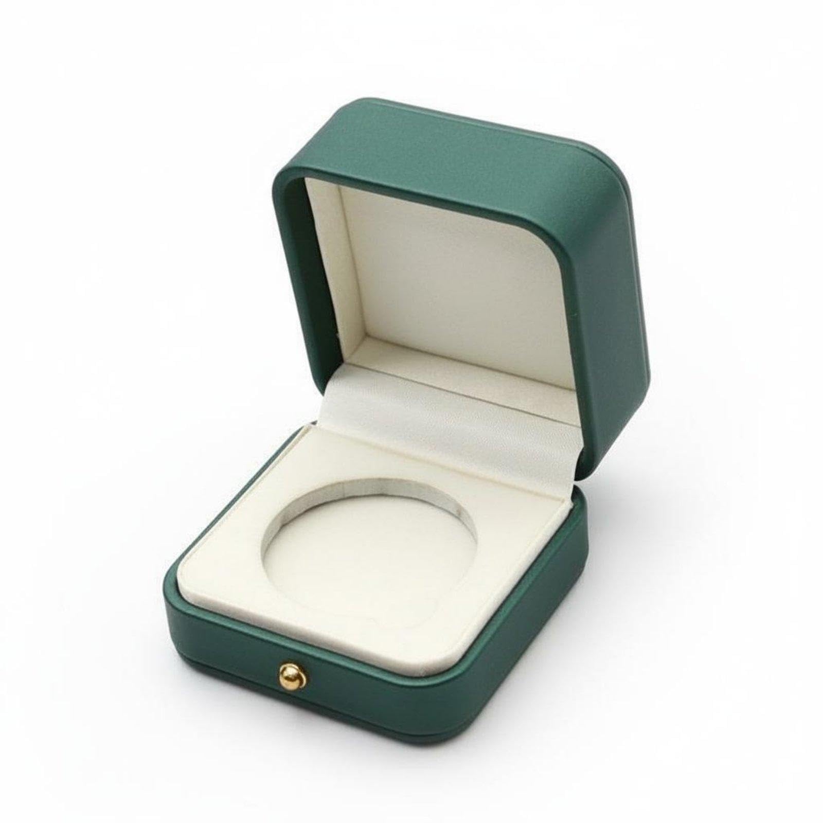 Estuche para Conmemorativas en Piel Sintética Forrada con Terciopelo Suave, Ideal para Numismáticos, Coleccionistas Y como Regalo, 4 Piezas