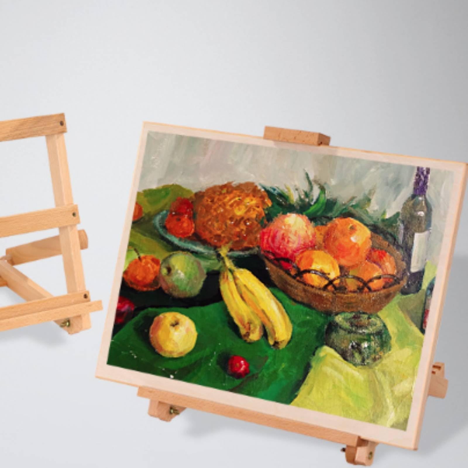 Caballete de Escritorio Caballete Plegable Soporte de Dibujo Atril de Mesa Caballete para Pintar de Resistente con Marco, Caballete De Mesa Plegable W07B, Altura Ajustable De 34-48CM, 38x38CM