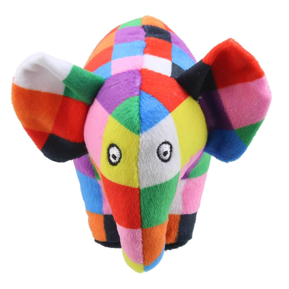 Elmer Finger Puppet, Rainbow, Height: 9cm x Width: 10cm x Depth: 5cm - Image 4