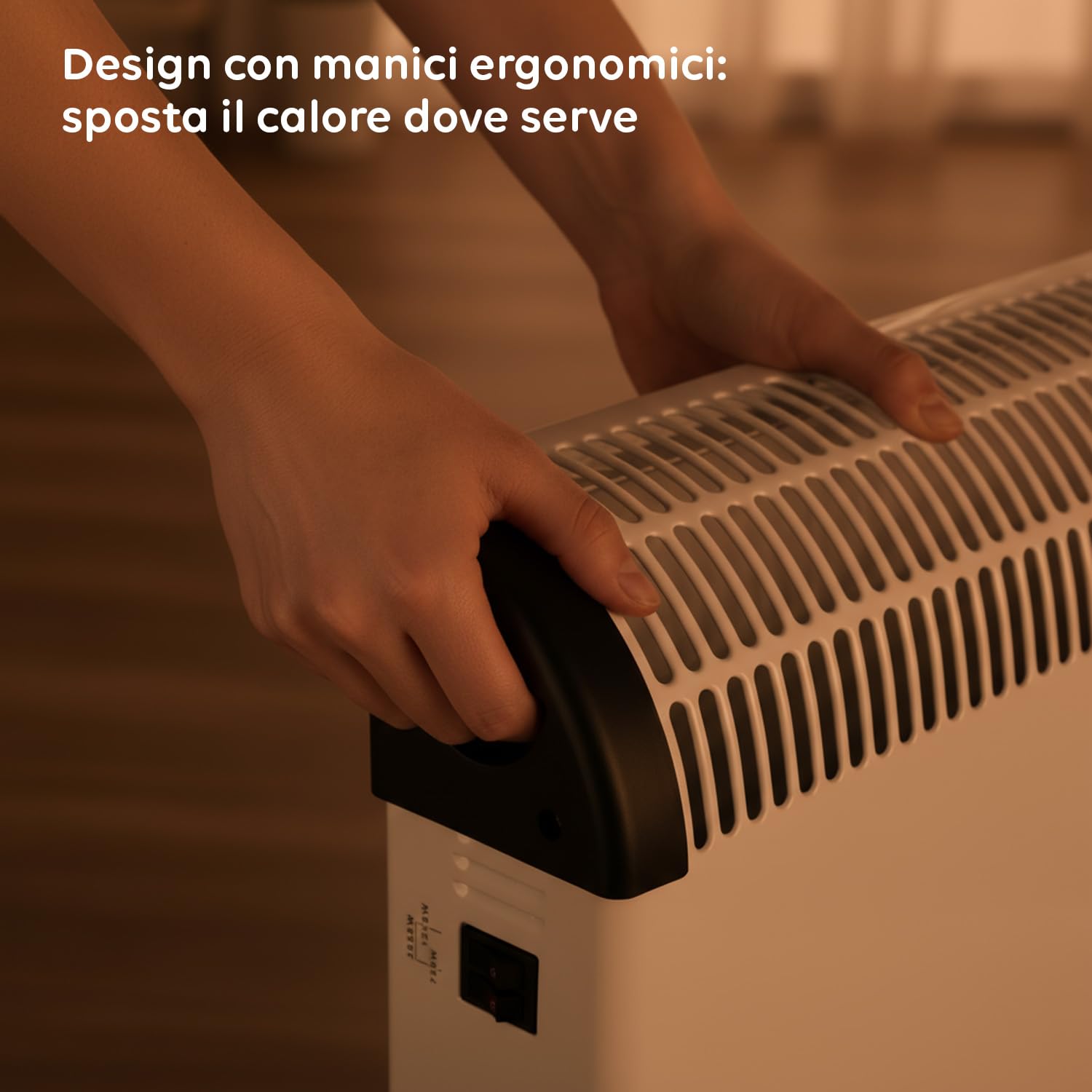 Avilia Termoconvettore Elettrico Silenzioso 2000W - Stufa Elettrica con Piedini Antiscivolo - 3 Impostazioni di Riscaldamento - Protezione Antisurriscaldamento - Ideale per Ambienti Grandi BIANCO