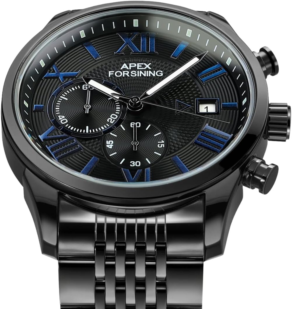 FORSINING Men Watches Quartz Wrist Watches with Stainless Steel Band - Image 3