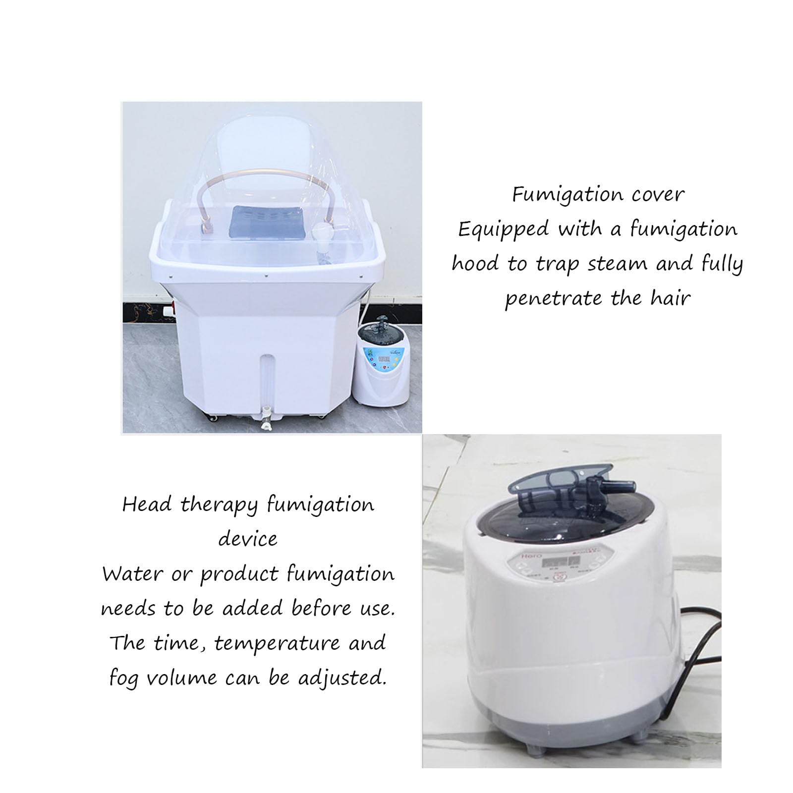 Head Spa Equipment z podwójnym systemem cyrkulacji wody 60 l, termostatyczna stacja do pielęgnacji skóry głowy do salonów i domu