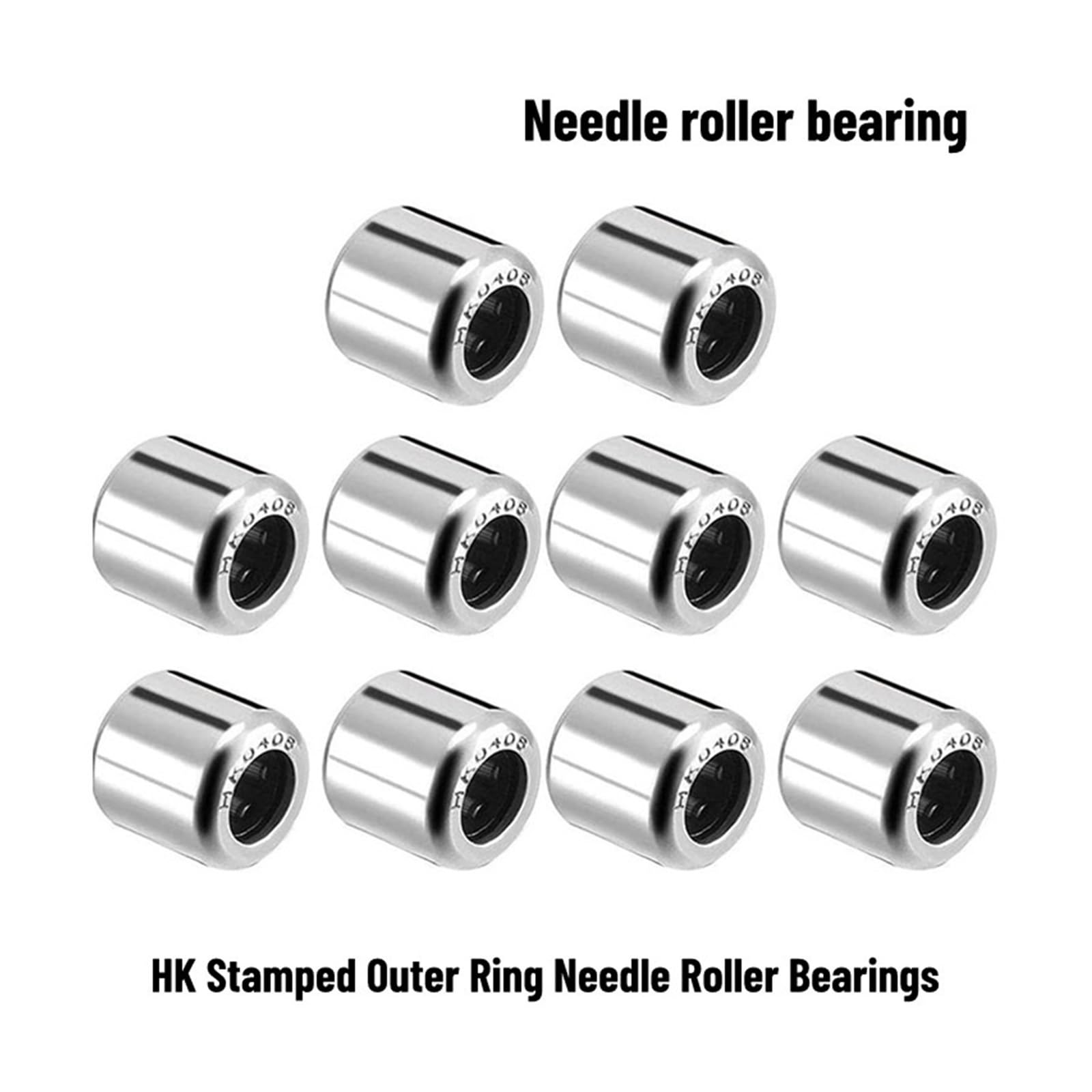 10PCS H/K Inner Diameter 3 4 5 6 7 8 9 10 12 13 14 15 16 Series Miniature Needle Roller Bearings Without Ring(H/K1612 16X22X12)