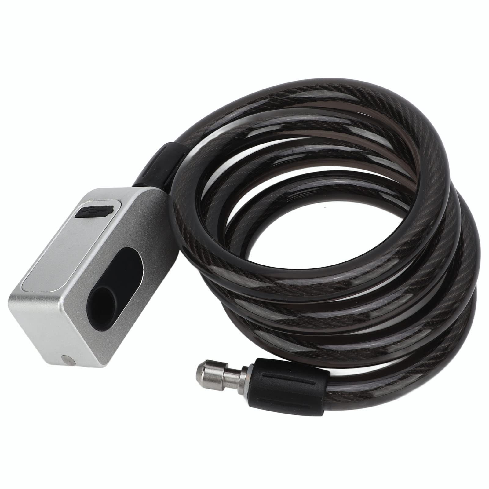 Cryfokt Candado de Cable Inteligente con Huella Digital Bluetooth, Antirrobo, sin Llave, para Bicicleta de Montaña, Carretera, Motocicleta, Excelente Durabilidad, 1 M de Longitud, Aluminio, Blanco