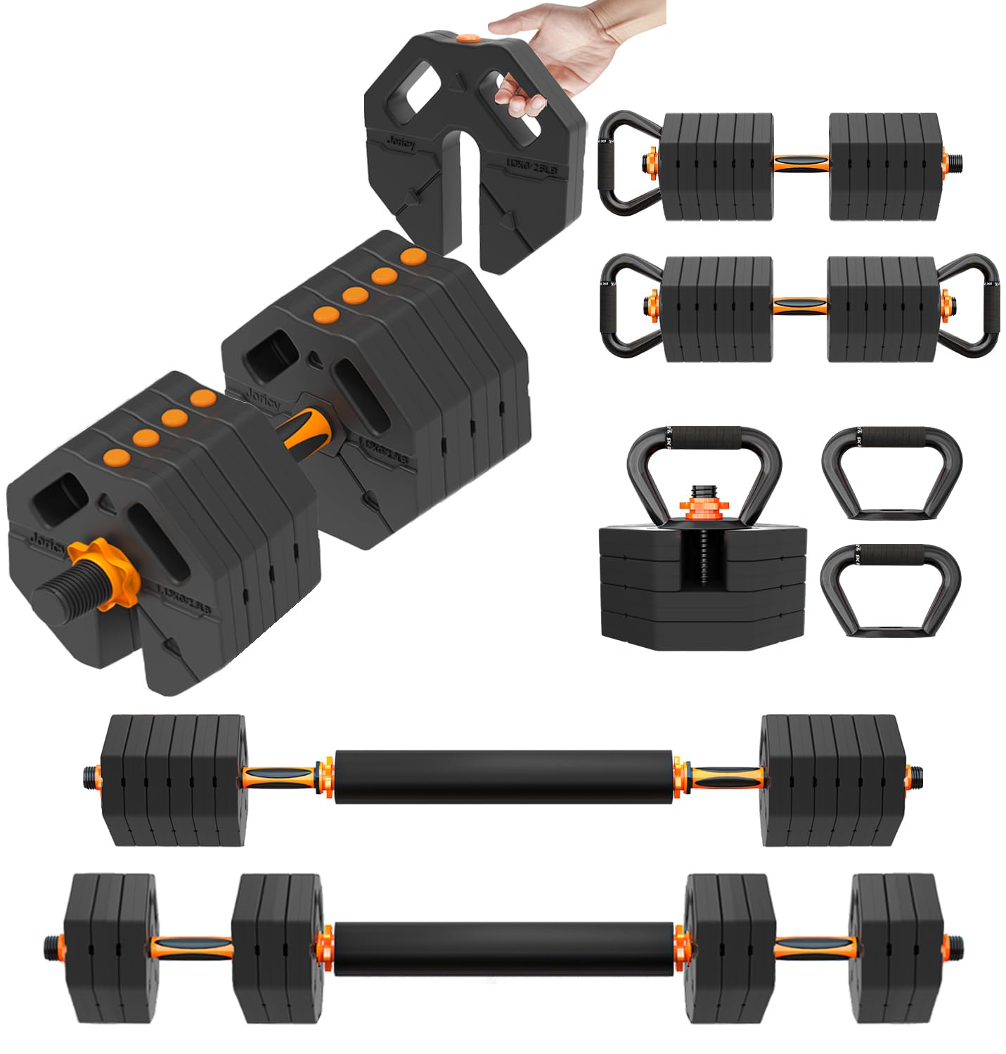 Photo 1 of 30LBS Dumbbell Set, Adjustable Dumbbells Set Free Weights for Home Gym with Upgraded Weight Plates Used as Barbell-Kettlebells-Weightlift-Push Up Stand,Fitness Exercises Equipment for Women Men
