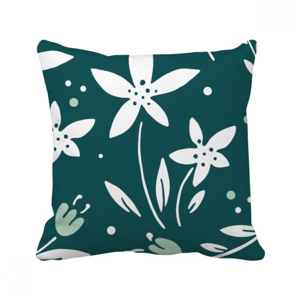 Coussin de plante verte fleur blanche cadeau idéal 40x40cm pour canapé maison
