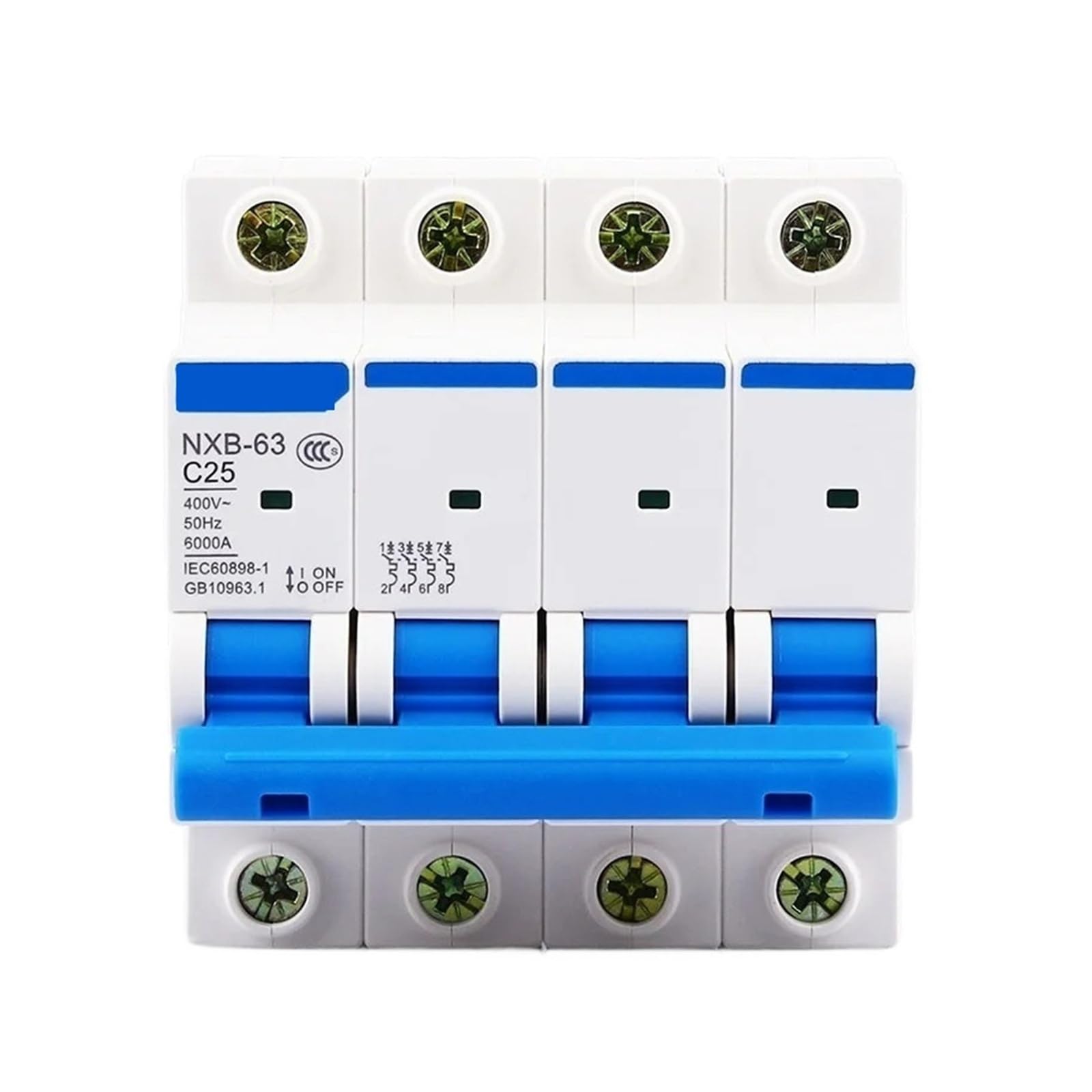 Protector de sobrecarga DZ47 4P con amplio rango de amperaje de 6A a 63A 4