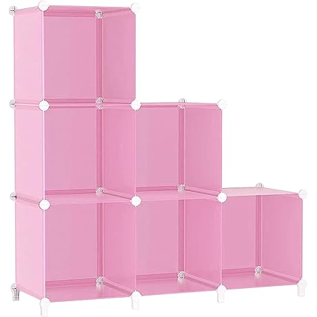 AWTATOS Pink Storage Shelves