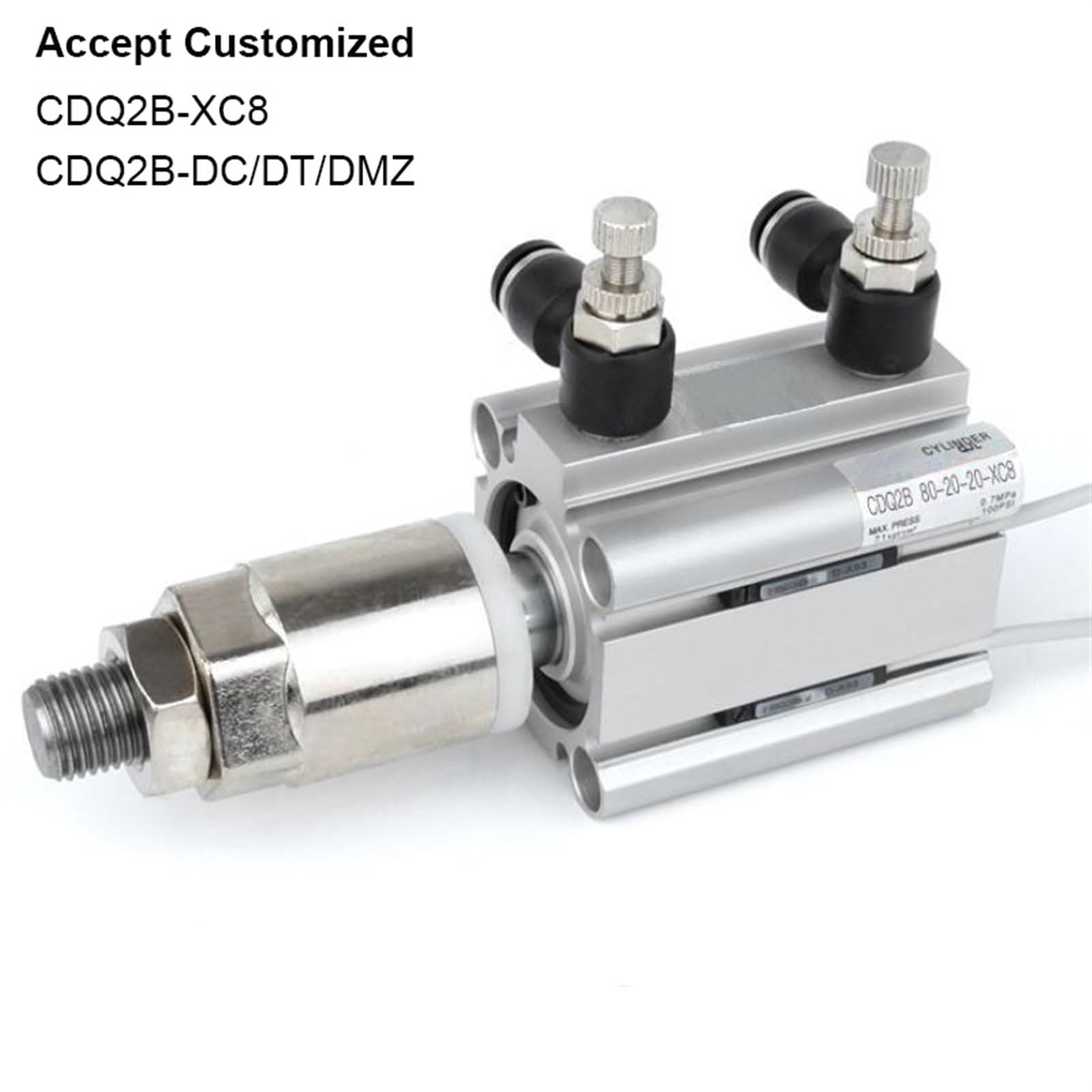 Cilindro neumático compacto de aire CDQ2B63-5 CDQ2B63-10 CDQ2B63-15 CDQ2B63-20 CDQ2B63-25 CDQ2B63-30 CDQ2B63-35 CDQ2B63-40 CDQ2B63-50 1 pieza(Stroke 40mm,CDQ2B63(With Magnet))