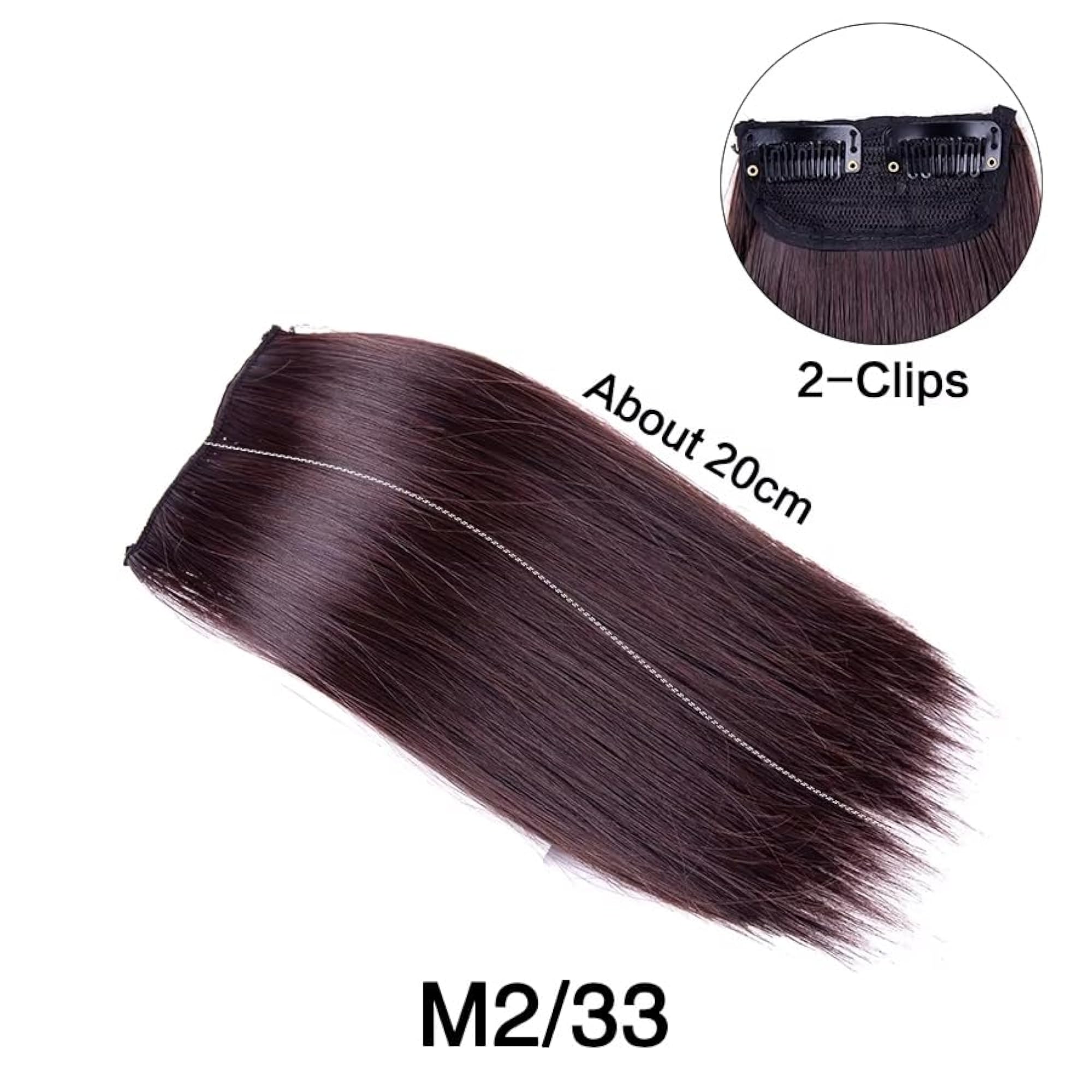 8 Inch Clip-On Side Hairpiece for Thinning Hair