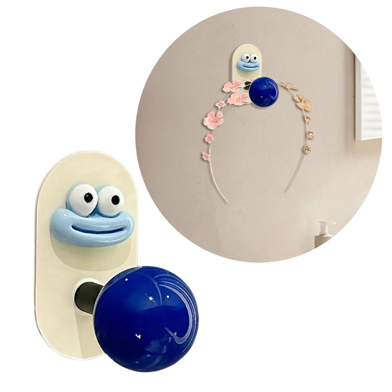 ZHIZHOUNEY Colorful Hair Tie and Headband Organiser Rack Space Saving Scrunchie Accessories Storage Hook for Bedroom Or Bathroom