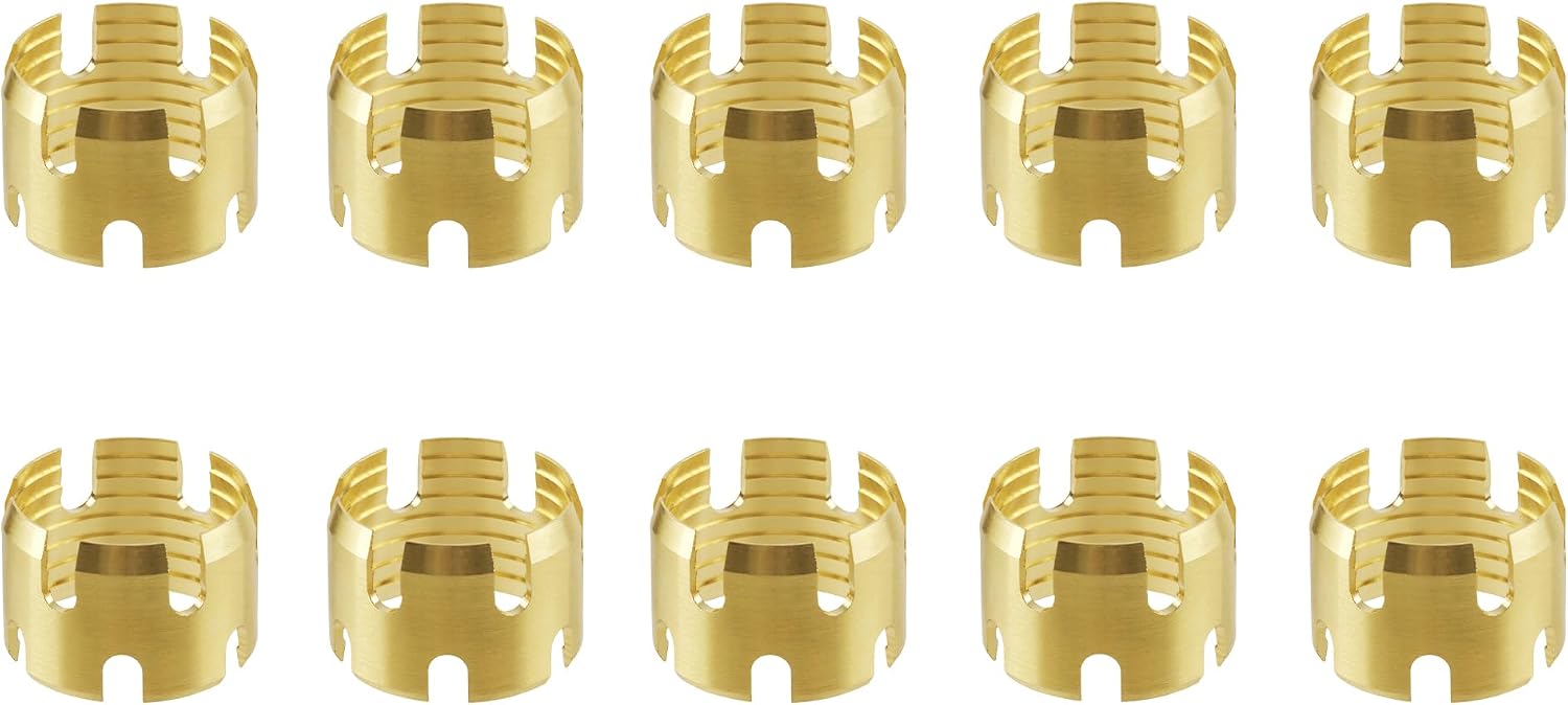 Brass DOT Air Brake Hose End Fitting Sleeve Tube, Dazakoot Sleeve Tube for Hose End Connector, 1/2” Air Brake Hose End Fitting Repair Tube (Pack of 10)