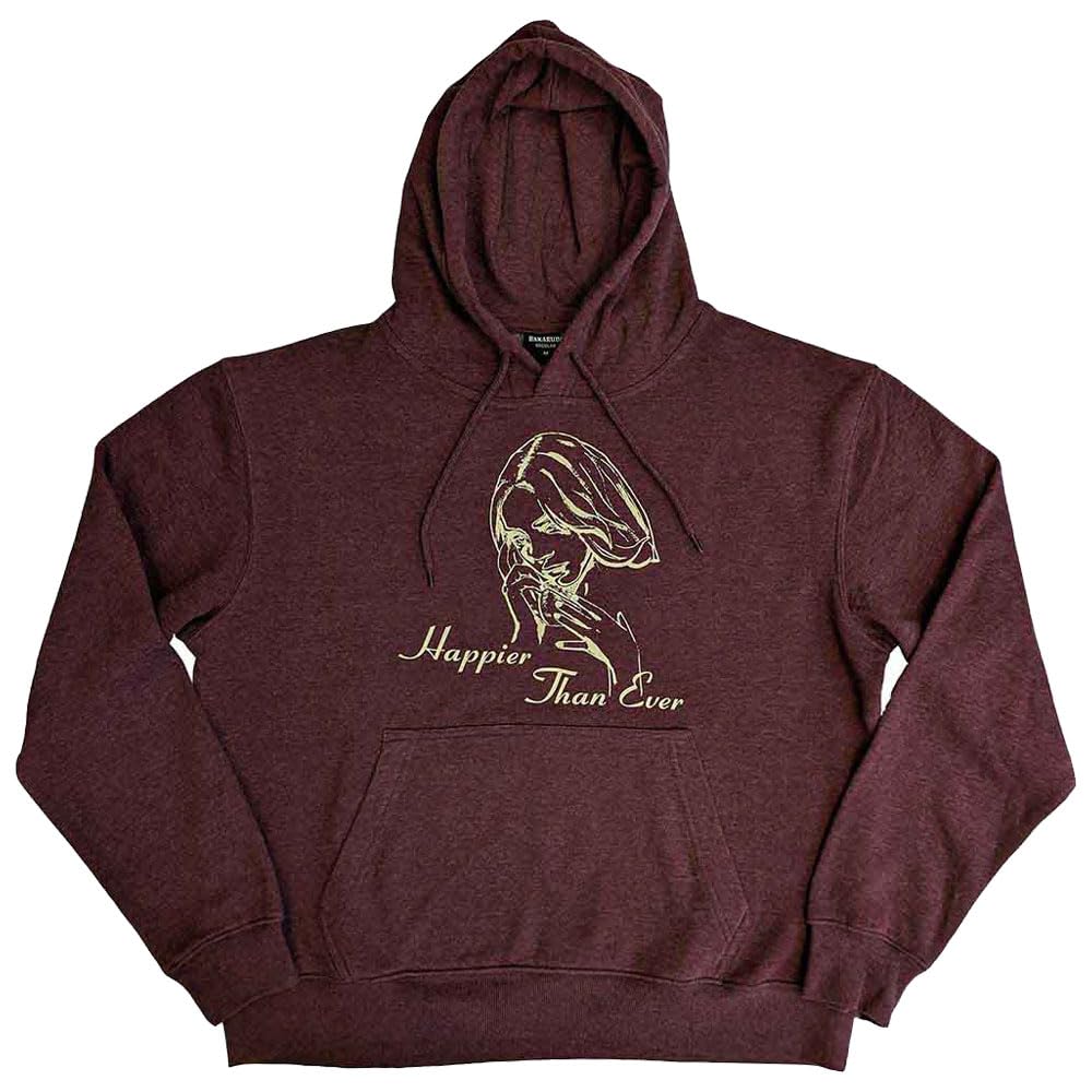 Rock Off officially licensed products Billie Eilish Happier Than Ever Pullover Hoodie M Brown