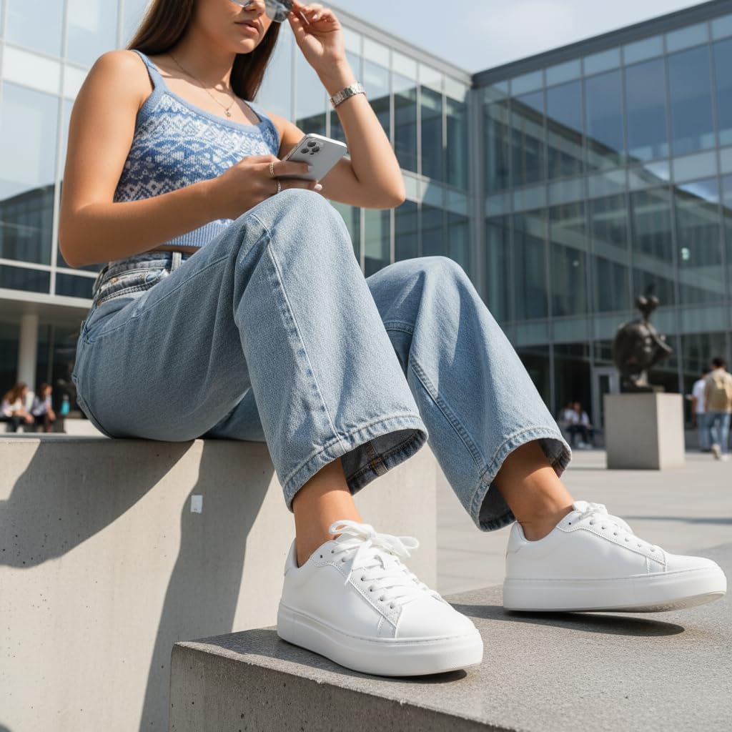 CUSHIONAIRE Women's ROC lace up Sneaker +Comfort Foam, Wide Widths Available - Image 2