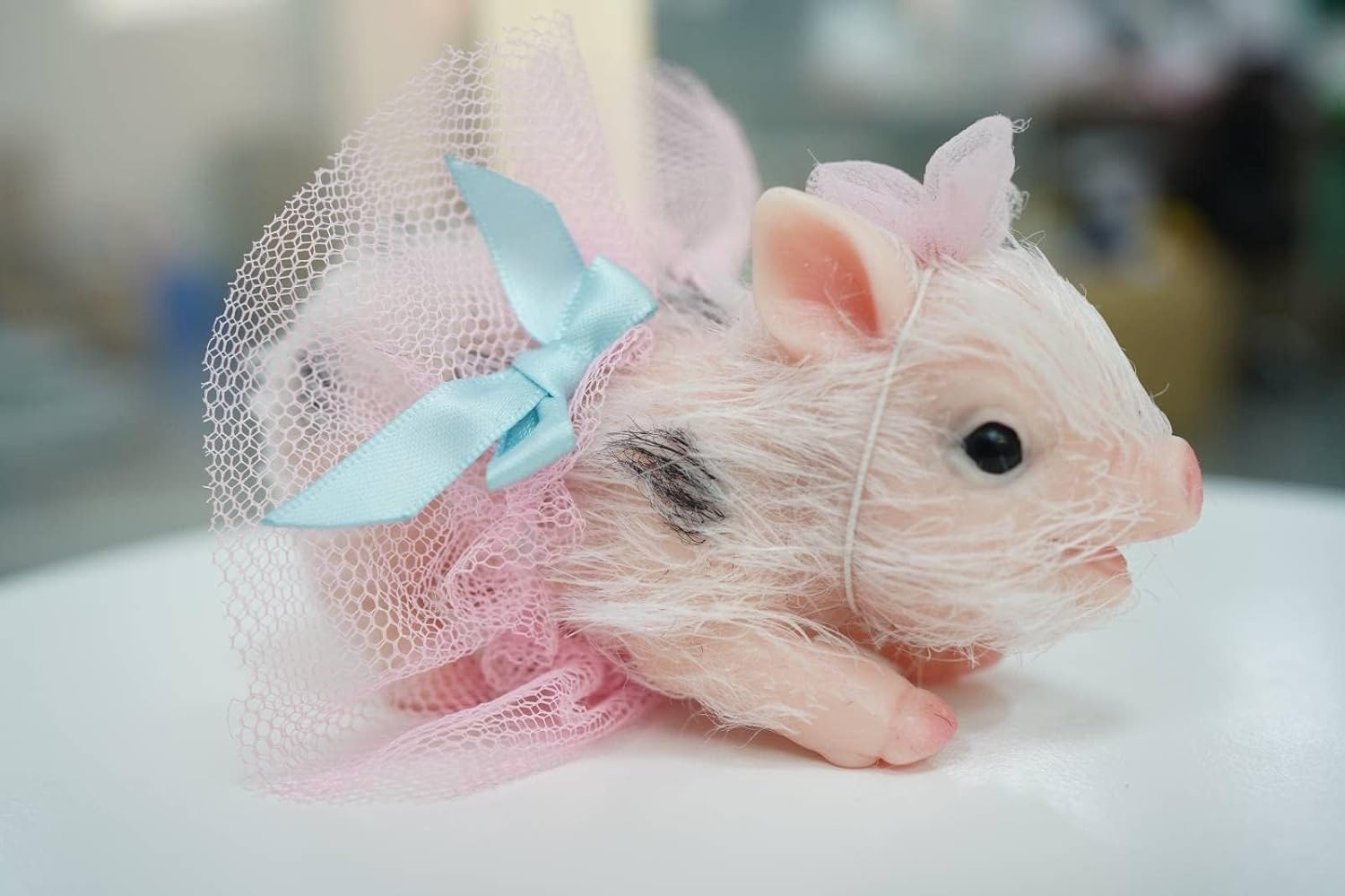 Newtotlove 5 Inch Cute Full Body Silicone Piglet,Lifelike Piglet Reborn Baby Piglet- Decompression Toys