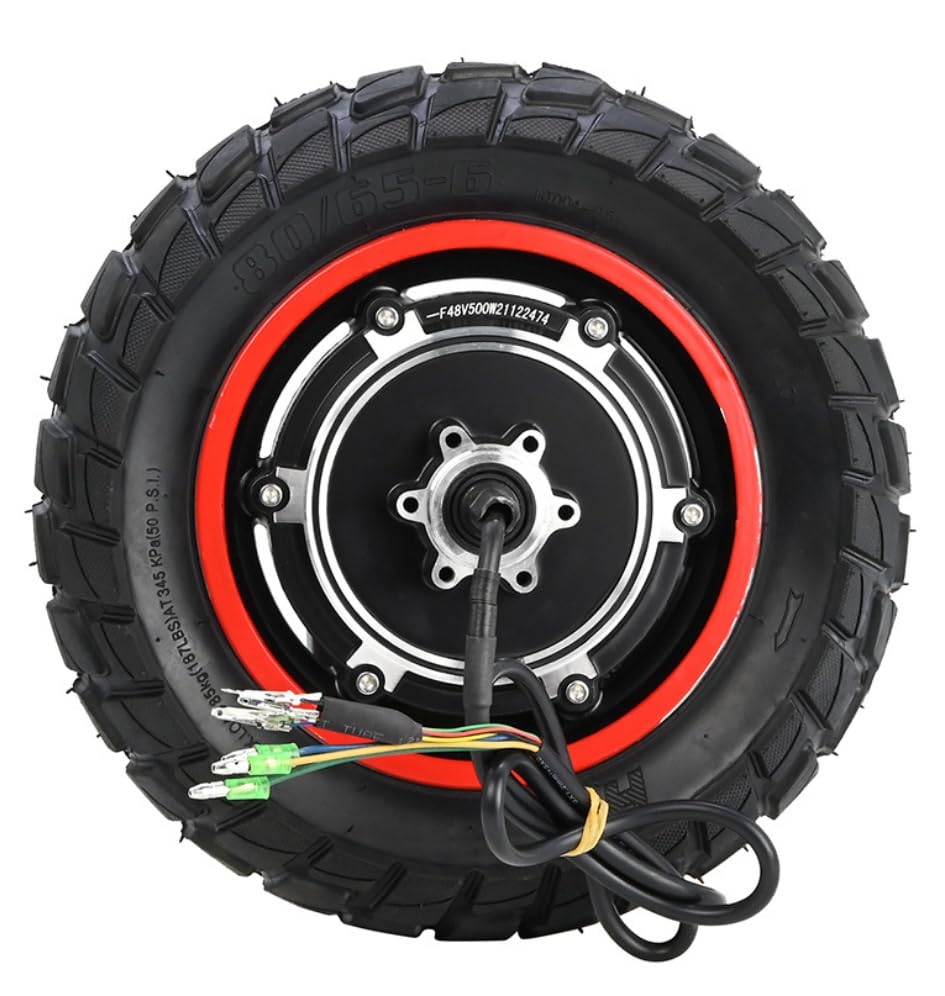 Felixstory Achterwielmotor, 48 V, 500 W, geschikt voor Kugoo M4/M4 Pro elektrische scooter, 10 inch offroad-band 80/65-6 - Afbeelding 3