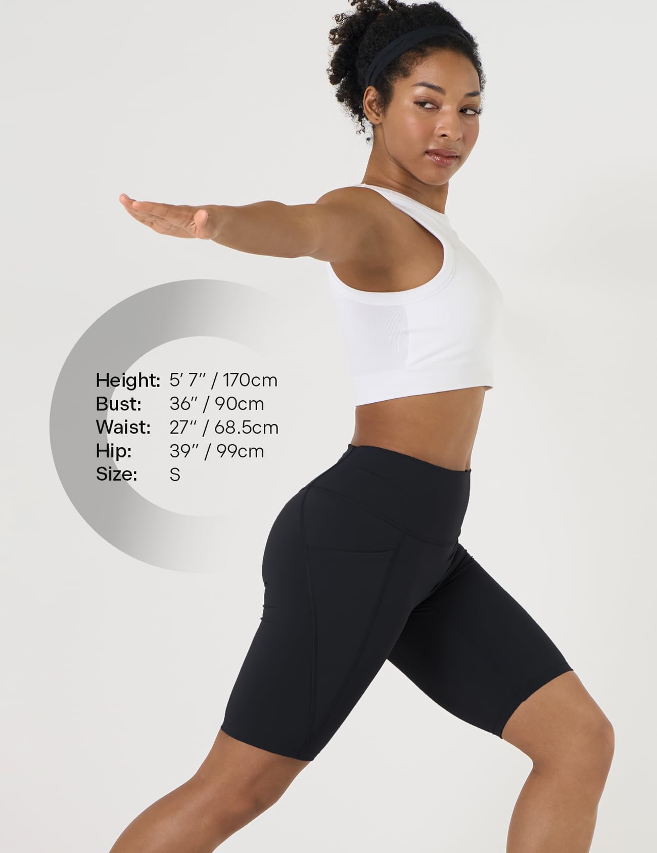 LAPASA Pantaloncini Sportivi Yoga a Vita Alta Donna con/Senza Tasche Laterali L52A1/B1 - Abbigliamento Sportivo Shorts Contenitivi Corsa Fitness Leggings Allenamento Bici Spinning Zumba
