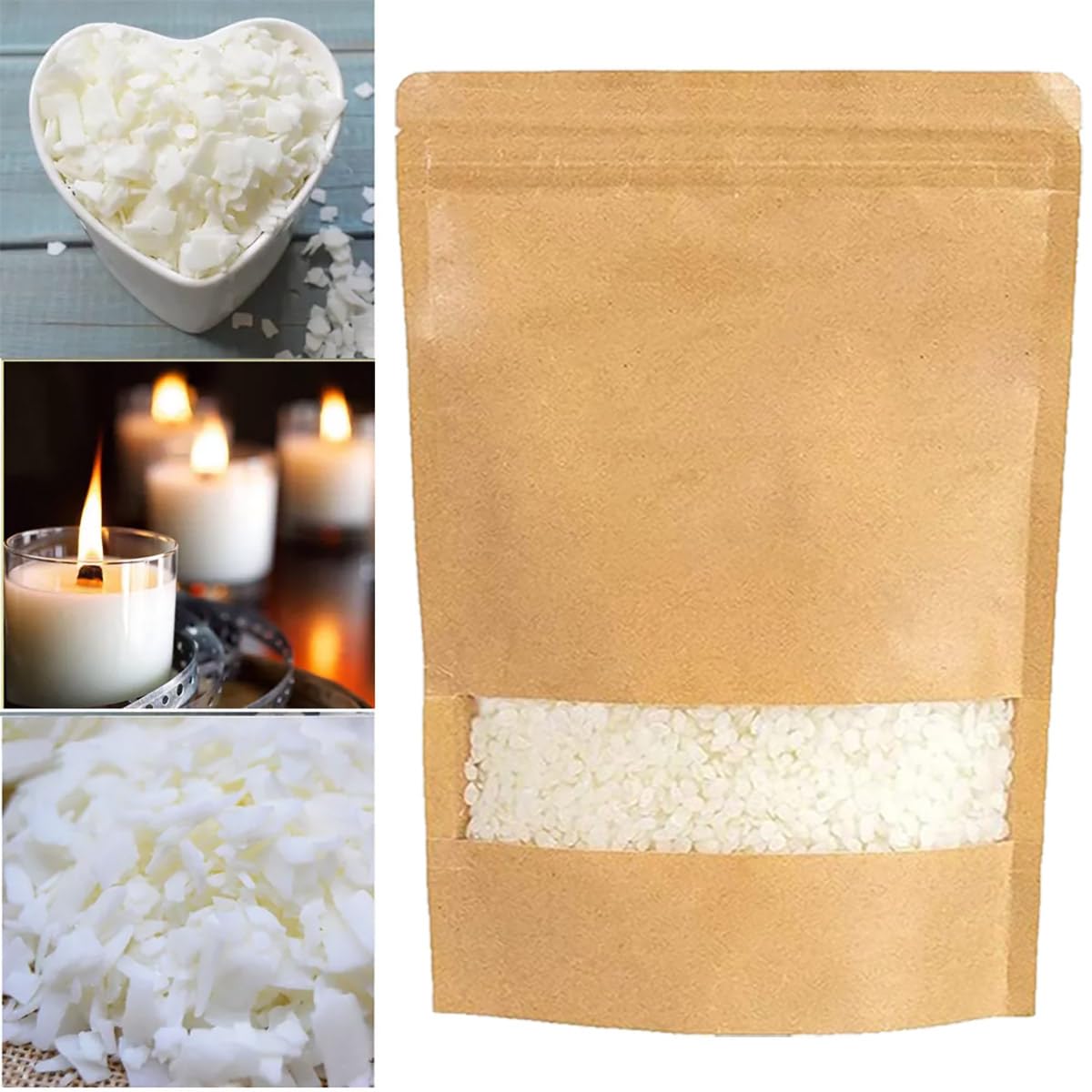 TAHA ® Soja woskowa 1 kg do 10 kg płatków SOYA 100% czysta świeca do palenia 5 kg bez sadzy naturalny wosk soja (8 kg wosk SOYA)