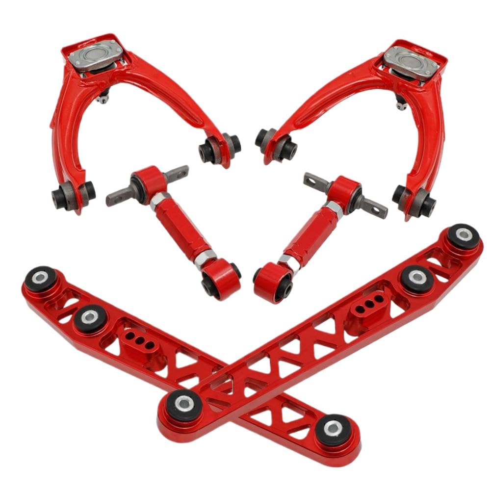 Braccio di controllo inferiore in alluminio con kit camber anteriore e posteriore compatibile con Civic 1996 1997 1998 1999 2000