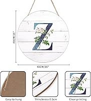 Vista 108 de Welcome Sign for Wall Initial Letter C Blue Round Wood Signs Monogram White Floral Wood Plaque Fresh Flowers 12in Mid Century Home Wall Decor for