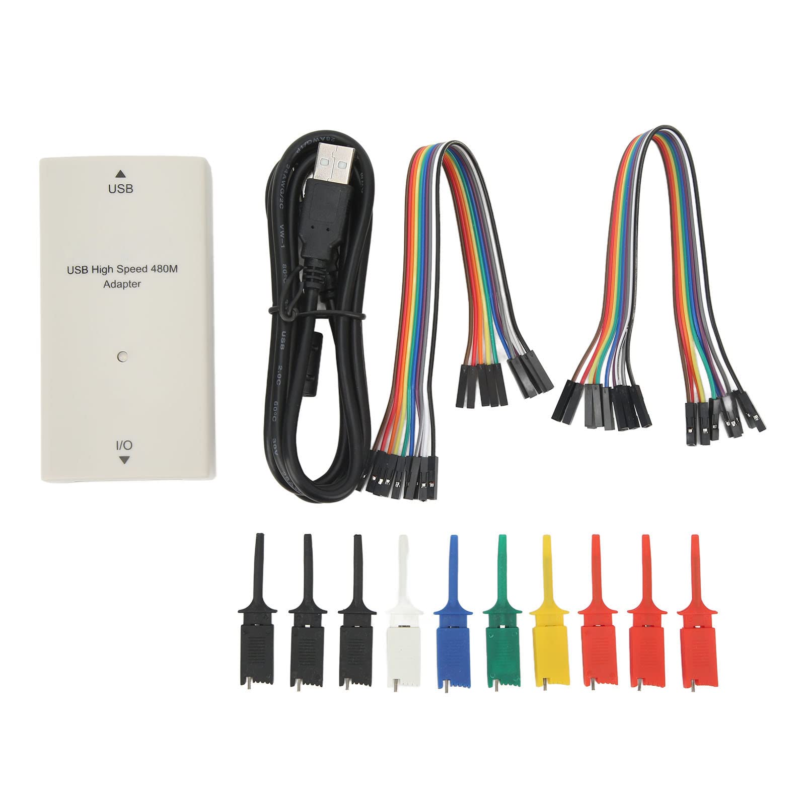 Adattatore USB a I2C Modulo convertitore bidirezionale universale per sistemi Linux Android Materiale ABS con clip di prova per cavi di salto cavo USB