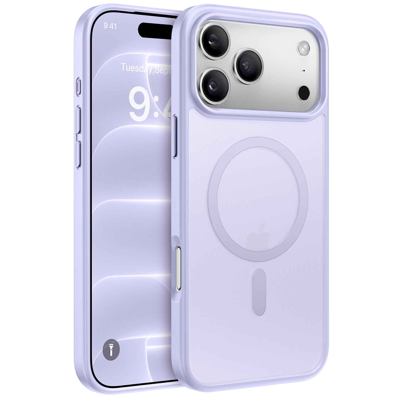 Miracase Magnetic for iPhone 18 Pro Case, Translucent Matte, Light Purple