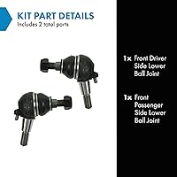 Vista 735 de TRQ, junta de rótula inferior delantera para el lado del conductor y del acompañante