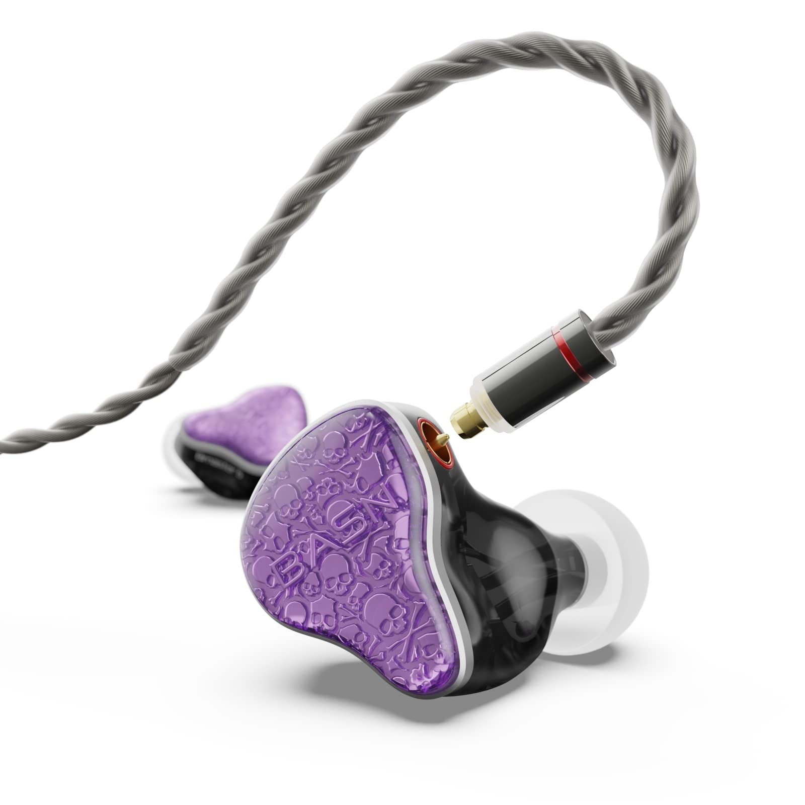 bassmaster5 in ear monitors with 1dlc diaphragm 4ba drivers silver-plated cable