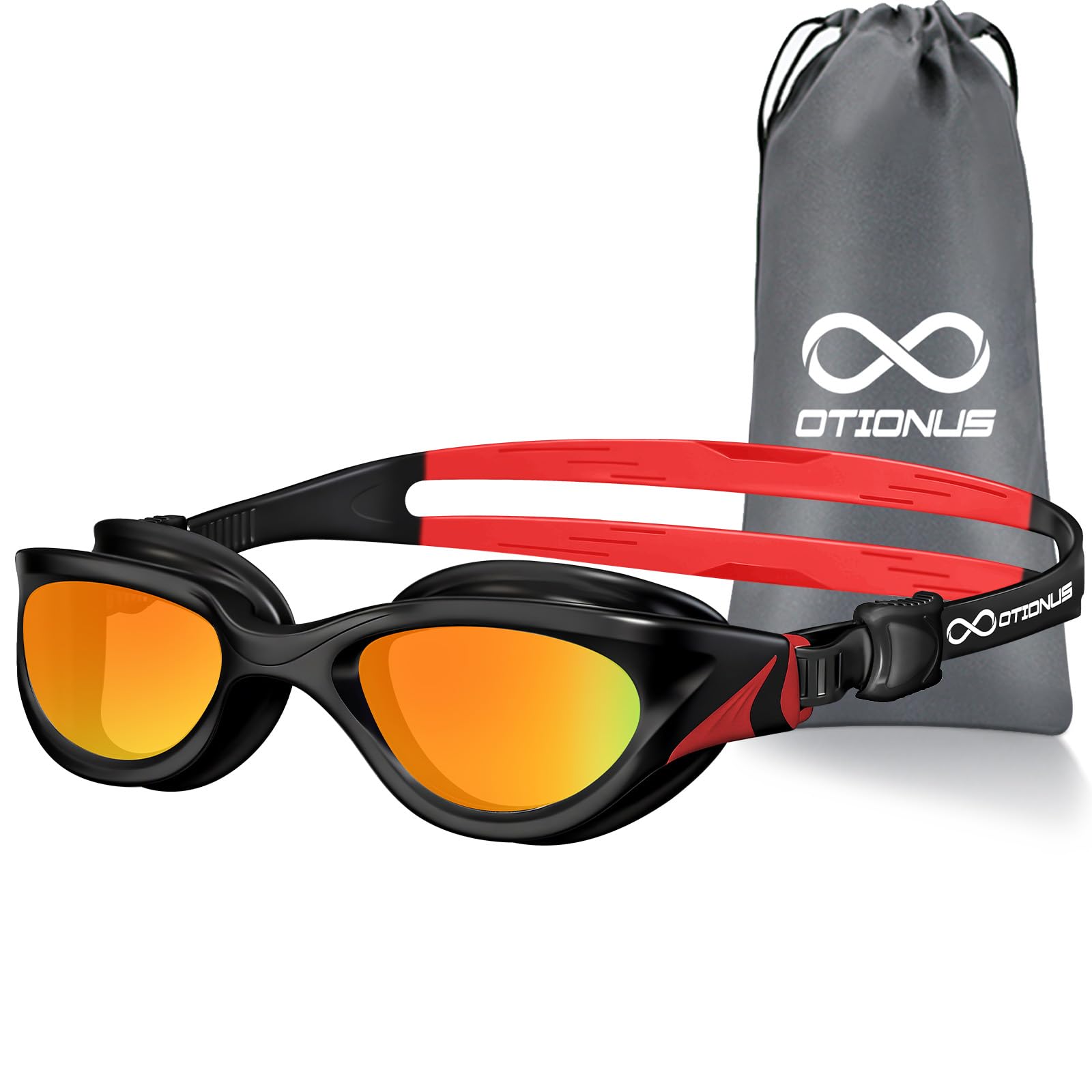 Otionus Swimming Goggles for Adult Swim Goggles Anti Fog UV No Leakage Wide View Clear Vision for Unisex Men Women Clear Lens