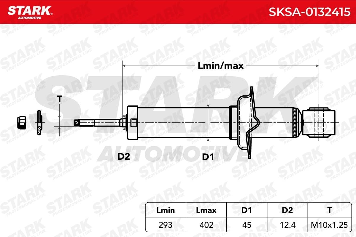 STARK SKSA-0132415 2x Amortiguador Trasero Compatible con HONDA FR-V BE