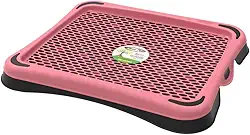 Sanitário para Cães Pipi Tapete Eco Rosa – Plast Pet, Polipropileno, Design Moderno, Pinos Firmes, Fácil Higienização