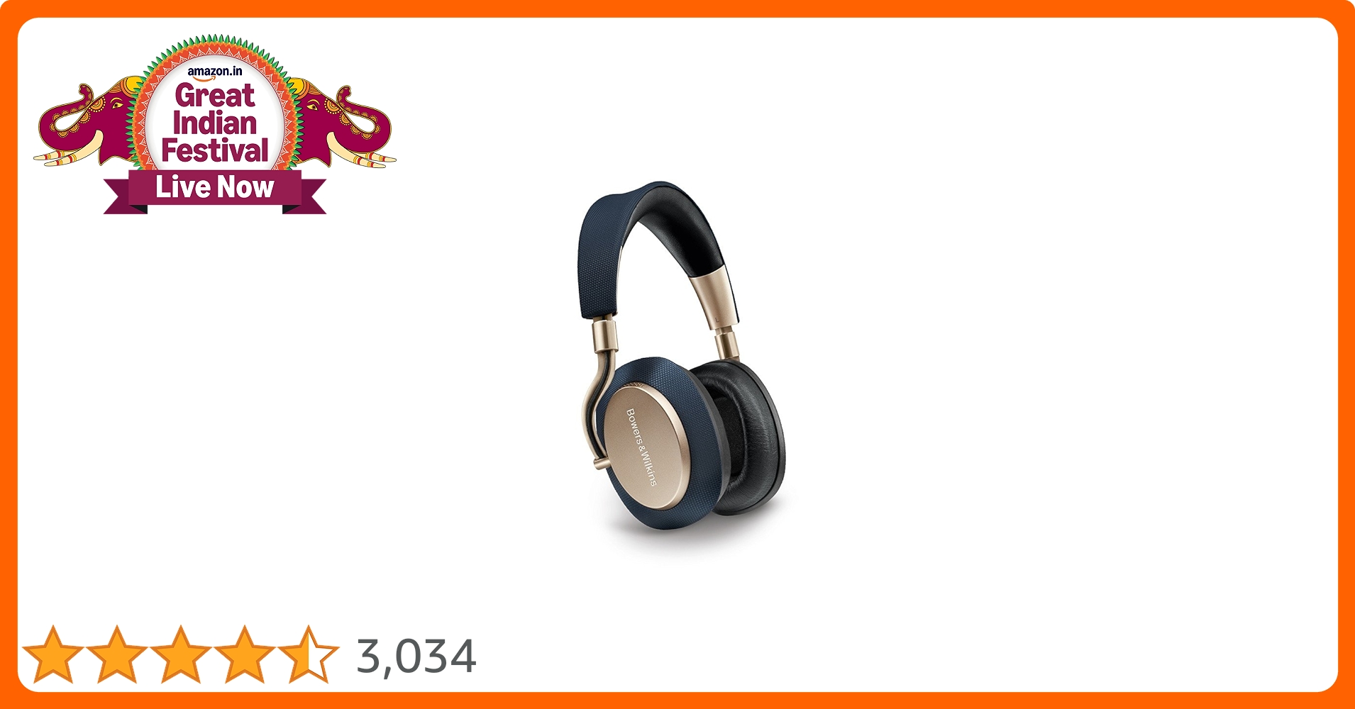 Bowers & Wilkins PX Wireless Headphones, Noise Cancelling