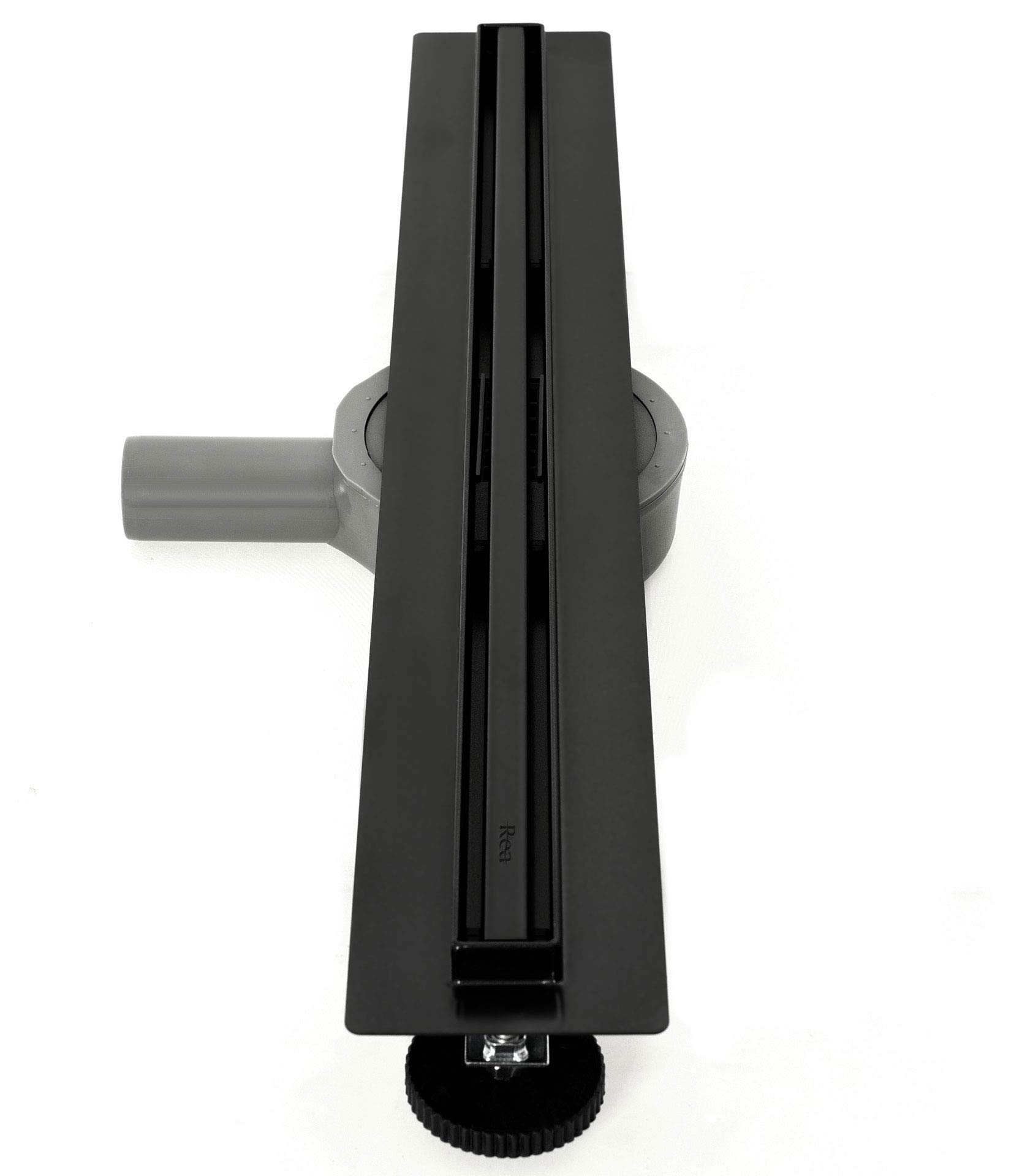VBChome Canaleta de ducha de 70 cm, color negro, desagüe plano y estrecho, sifón autolimpiable con antiolor, juego completo de desagüe de ducha de acero inoxidable de 70 cm, altura ajustable,