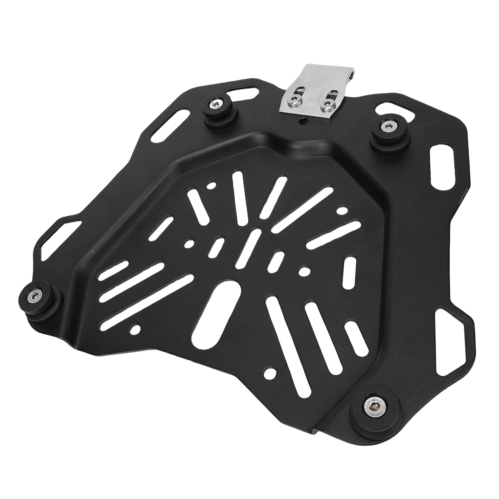 ANGGREK Piastra Portapacchi per Moto, Piastra di Montaggio Universale per Bagagliaio in Acciaio Al Carbonio con capacità di 45 Litri per la Maggior Parte delle Motociclette