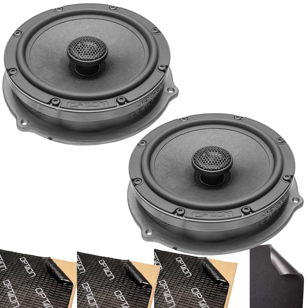 Option Altavoces compatibles con Dacia Bigster DJF (año de construcción a partir de 2025) – Altavoces Plug & Play – 55 WRMS, 3 ohmios, 89 dB de eficiencia, sistema de altavoces traseros de 16,5 cm con