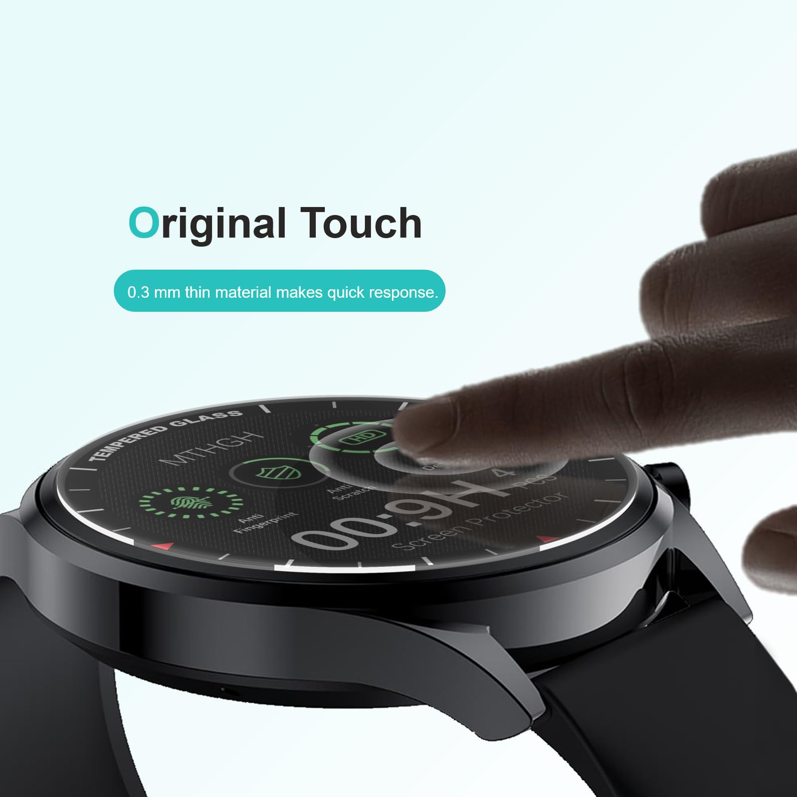 Pellicola Protettiva In Vetro Temperato 44mm Per Smartwatch – 4 Pezzi, 9H, Antigraffio