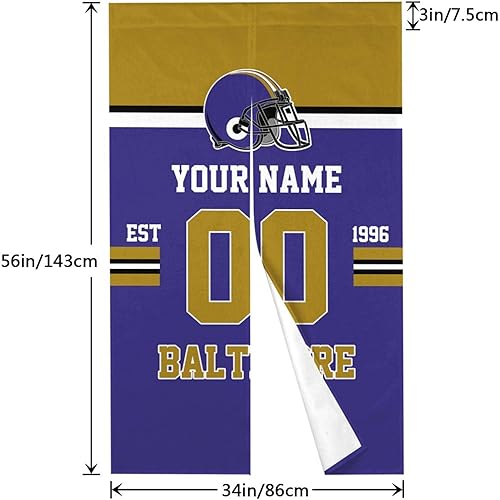 Miniatura 3 de RIAWARME Baltimore - Cortinas para puerta, panel de cortina personalizado con número de nombre, cortina japonesa personalizada para dormitorio,