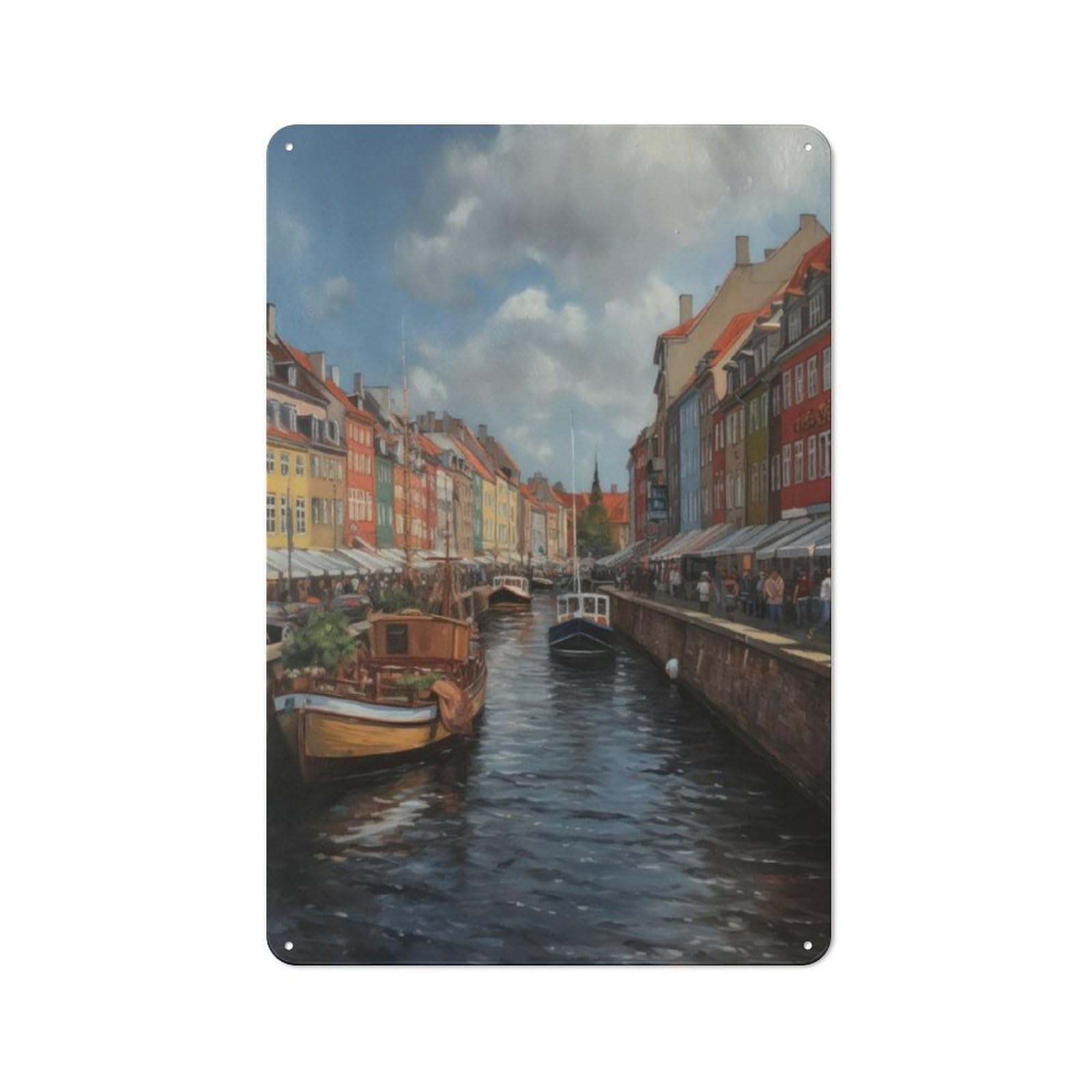 Junmoney Copenhagen Charm Denmark Everyday Metal Gift Sign 30X20cm, Room Wall Plaque For Home, Shop, Pub Or Studio Wall