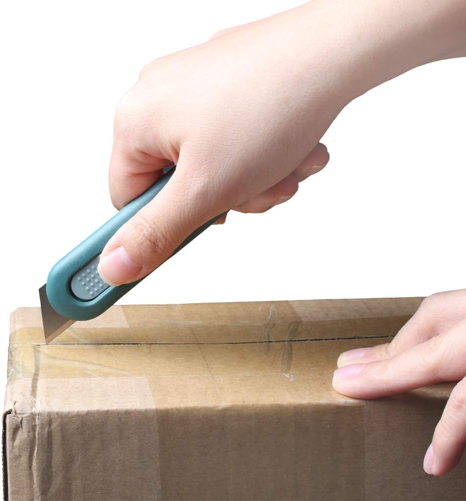 Nova Disposable Safety Knife, Utility Knife, Box Cutter, Fixed Compact Cut, Ambidextrous Feature, Ideal for Food Industry, Warehouse, for Cutting Boxes, Cartons, Packing. (3 Pack)