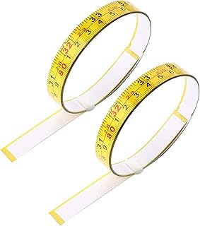 2 Pcs Steel Self-Adhesive Measuring Tape,39 Inch Left-to-Right Sticky Measure Tape with Adhesive Backing Double Scale Sticky Tape Measure Workbench Ruler for Work Woodworking, Saw, Drafting Table
